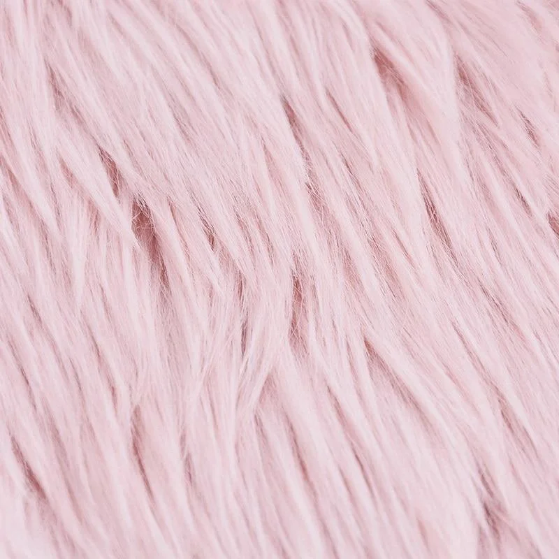 Runder Teppich <br> Rosa Pelz Runder Teppich <br> Rosa Pelz