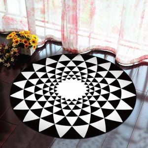 Runder Teppich <br> Rosettenform