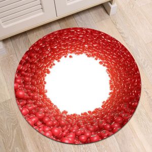 Runder Teppich <br> Roter Umriss