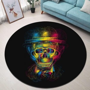 Runder Teppich <br> Schädel