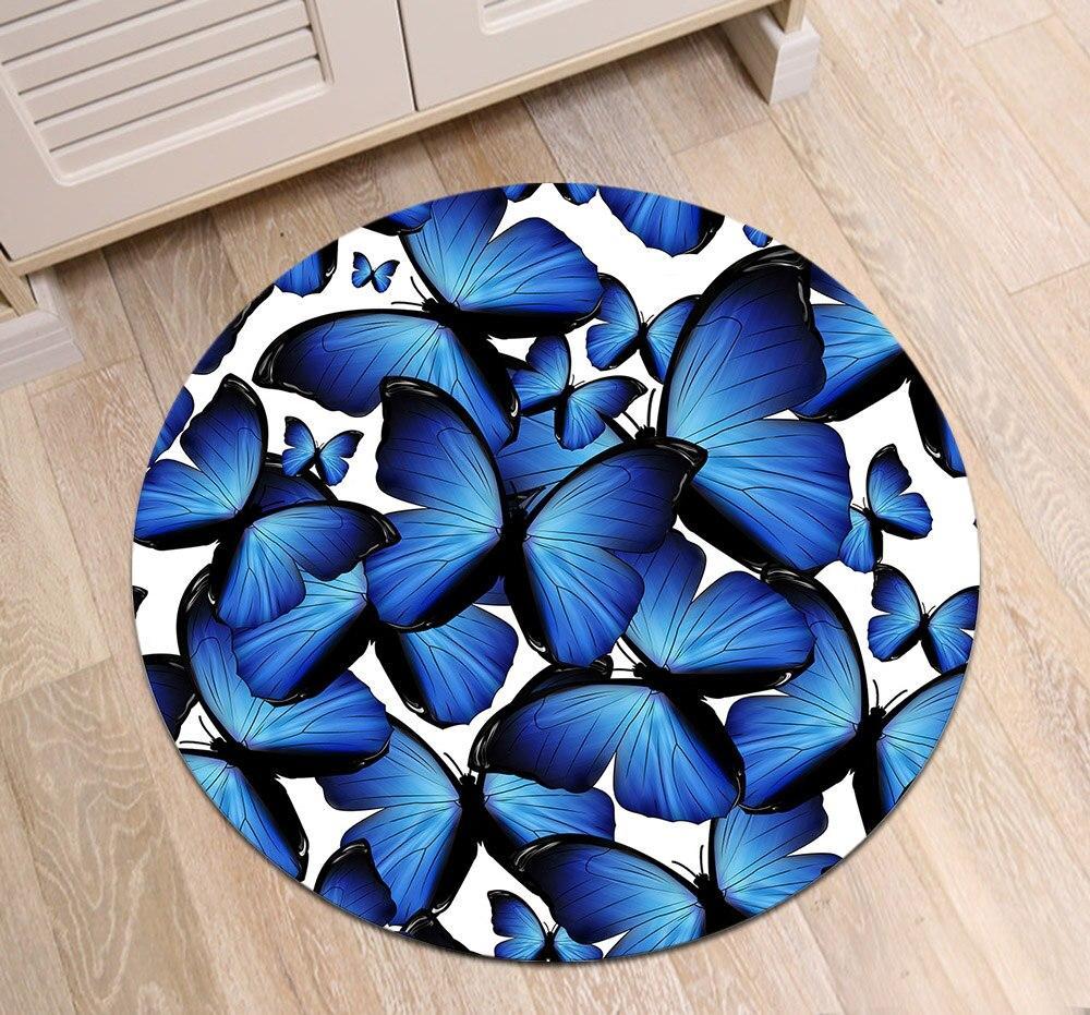 Runder Teppich <br> Schmetterling Runder Teppich <br> Schmetterling