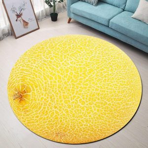 Runder Teppich <br> Senfgelb