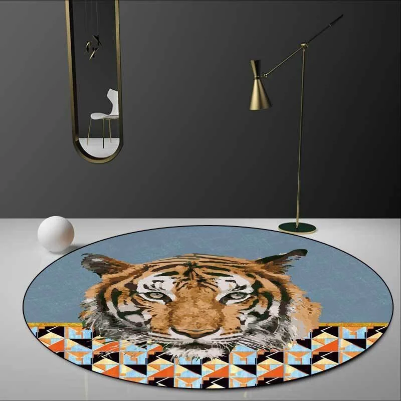 Runder Teppich <br> Tiger