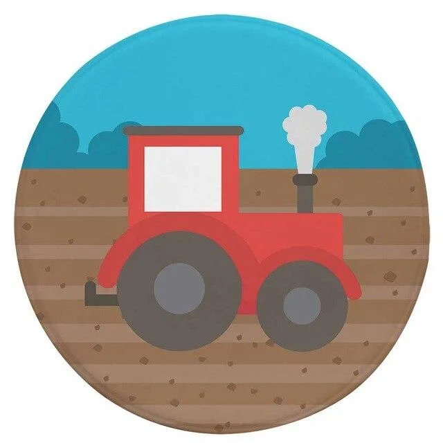Runder Teppich <br> Traktor