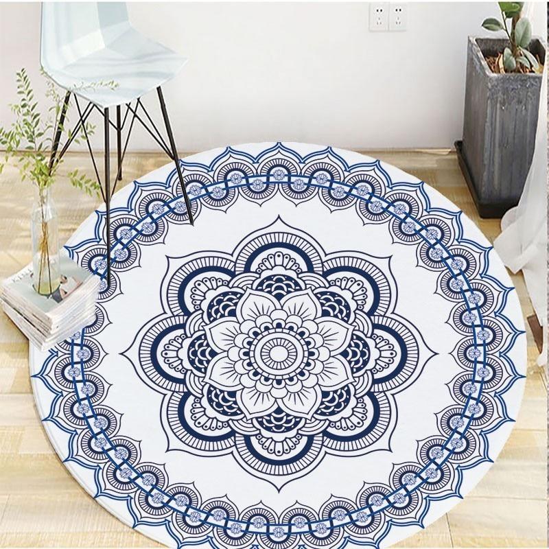 Runder Teppich <br> Vinyl Mandala Runder Teppich <br> Vinyl Mandala