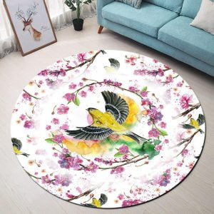 Runder Teppich <br> Vogel