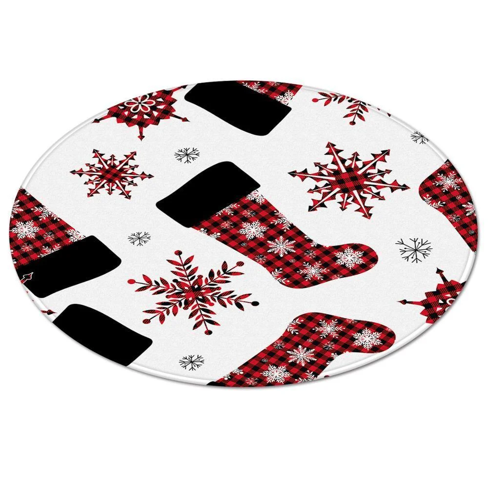 Runder Teppich Weihnachtssocken Runder Teppich Weihnachtssocken