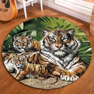 Runder Teppich <br> Wilde Tiere