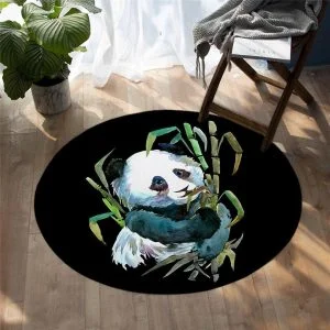 Runder Teppich  <br> Wilder Panda