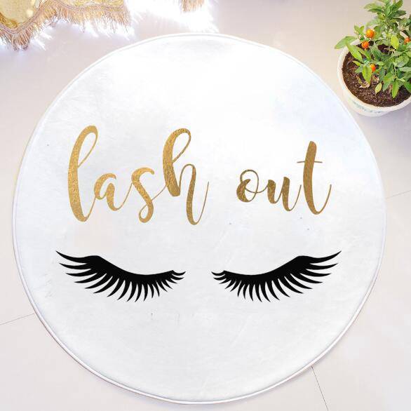 Runder Teppich <br> Wimpern